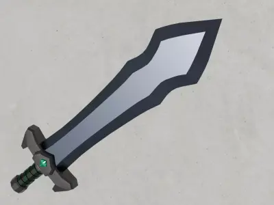 Noble Sword Low-poly 3D model
