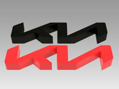 Kia new logo 3D model