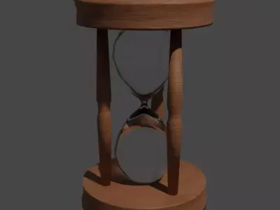 Wooden Hourglass 3D model