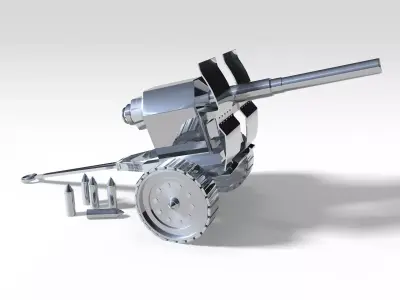Canon metal cannon 3D model