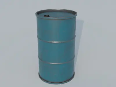 Game Ready Industrial Barrel Pack PBR Low-poly 3D model