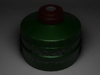 Face gas mask filter Low-poly 3D model