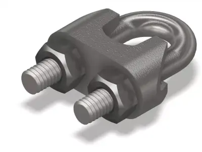 Wire rope clip in inch 3D model