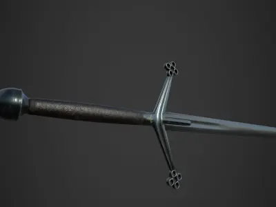 Two-Handed Claymore Sword Low-poly 3D model