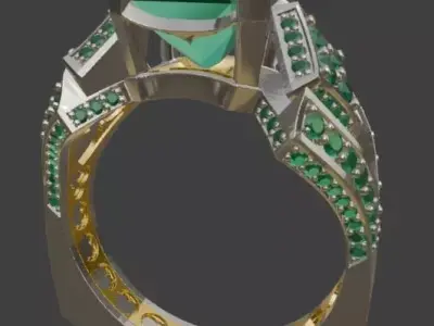 Elegant Ring for 3D Printing Free 3D print model