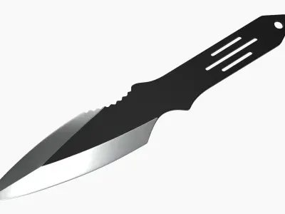 Knife throwing 02 3D model