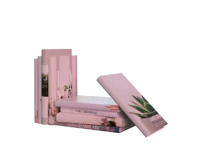 Books Set 04 Free low-poly 3D model