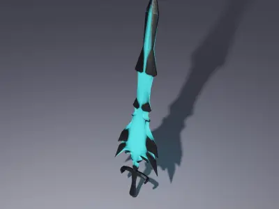 Crystal Sword Free low-poly 3D model