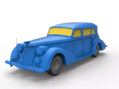 Fiat 2800 1939 Classic Car 3D print model