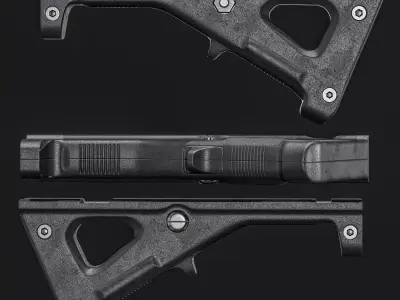 Angled Fore Grip AFG-2 Low-poly 3D model