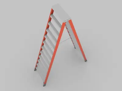 Heavy Duty 12 ft Ladder 3D model