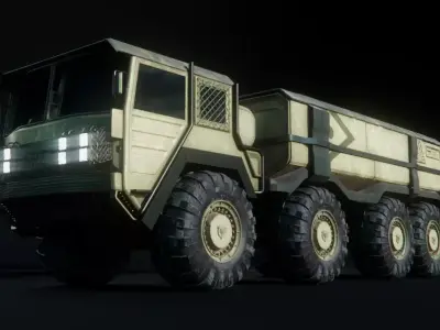 Scifi Military Transport Truck Vehicle 3D-Model 3D model
