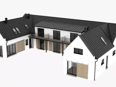 Apartment building Free low-poly 3D model