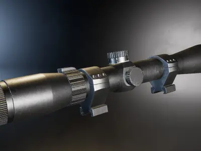 AAA VX-Freedom Sniper Scope Game Ready PBR Low-poly 3D model