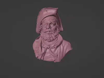 Pirate bust 3D print model