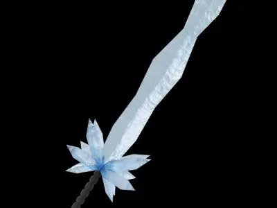 ice sword Low-poly 3D model