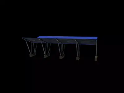 Carport Car Metall 05  3D model