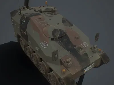 Wiesel 2 SP Mortar 120mm Low-poly 3D model