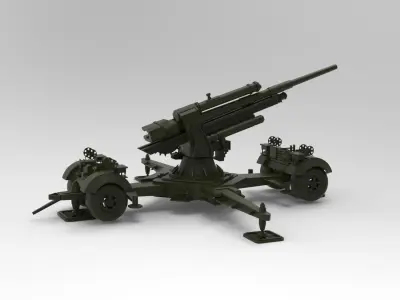 88 mm anti aircraft Missile Launcher 3D model
