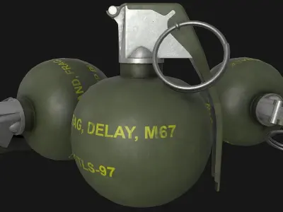 M67 Grenade Low-poly 3D model shop