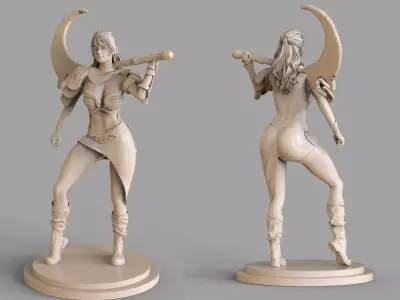 The Warrior Woman  3D print model