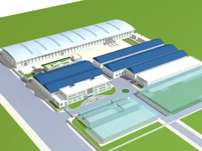 Industry Building 3D model from CGTrader