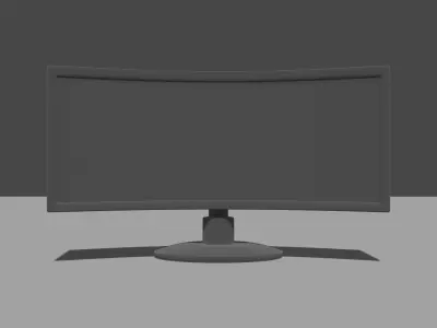 Curve Display Monitor Free 3D model
