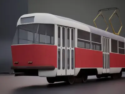 Prague tram 3D model