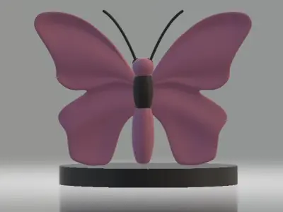  floral butterfly design 3D print model