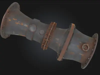 Rusty Conduit Weathered Pipe Model for Industria 3D model