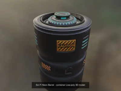 Sci-Fi Container collection Low-poly 3D model 