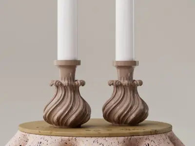 PORTA VELAS - CANDELABRO 3D print model get
