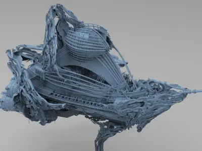 Sword Ocean Ship city  3D model