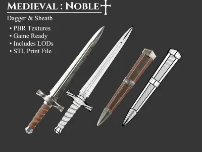 Medieval Collection Noble Blades 3D Model Pack