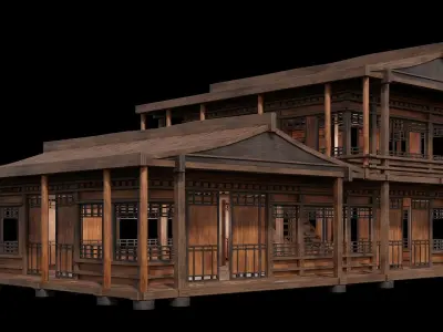 Medieval Houses 30- 4K Textures Game Ready Low-poly 3D model