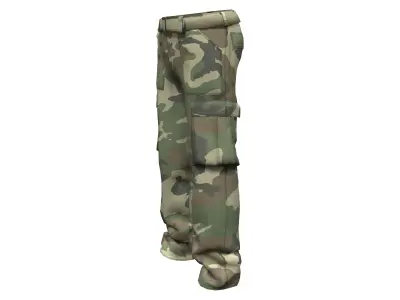 Men Cargo Pants Low-poly 3D model