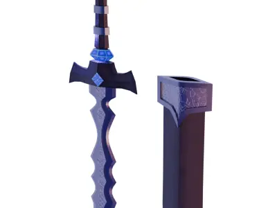 Dagger Dark Fantasy Low-poly 3D model