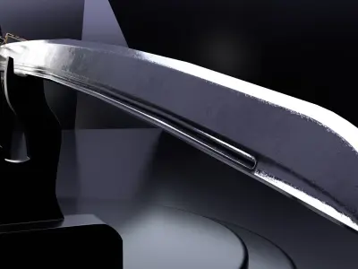Low poly Katana Low-poly 3D model purchase