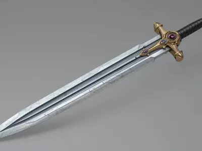 Sword 3D Model Stylized Fantasy Weapon Game Ready 3D model