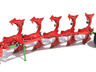Semi Mounted Plough 3D model