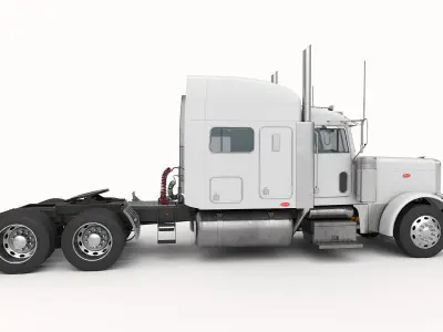 Truck 379 with interior  3D model