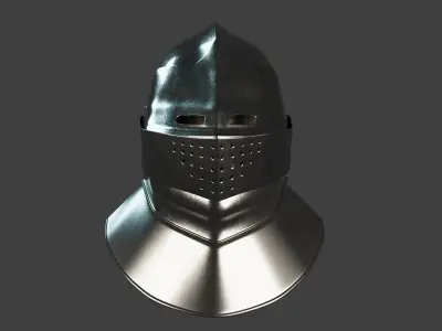 15th Knight Helmet 3D model