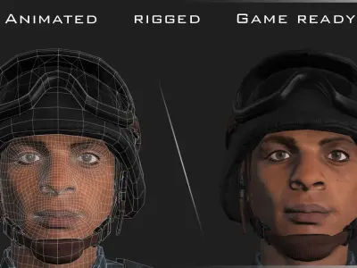 Military Character - Jaxon Low-poly 3D model
