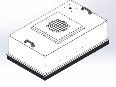 Fan Filter Unit  1027x615x265 For Clean Room - Full CAD design 3D model