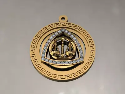 Zodiac 17 horoscope Libra 3D print model