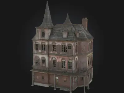 Haunted Victorian Manor  Gothic Grandeur with a Ghostly Presence 3D model