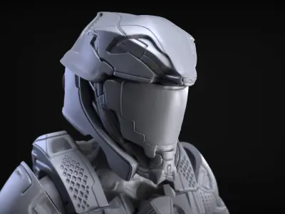 Sci-Fi Armor 10 Sculpt 3D model