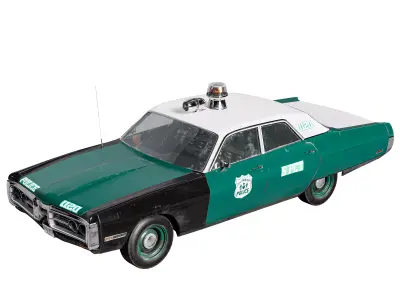 Plymouth Fury III 1970 NYPD Police Car 3D model
