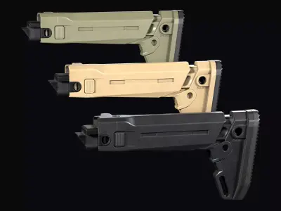  Magpul Zhukov-S stock AKM AK 74 Low-poly 3D model