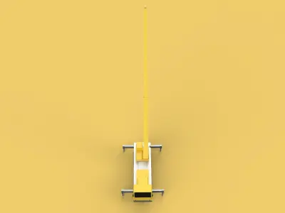 LIEBHERR LTM 1070 TELESCOPIC MOBILE CRANE EXTENDED BOOM TRUCK 3D model